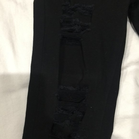 Angry Rabbit Black Ripped Jeans Size 28/7 - Picture 2 of 6